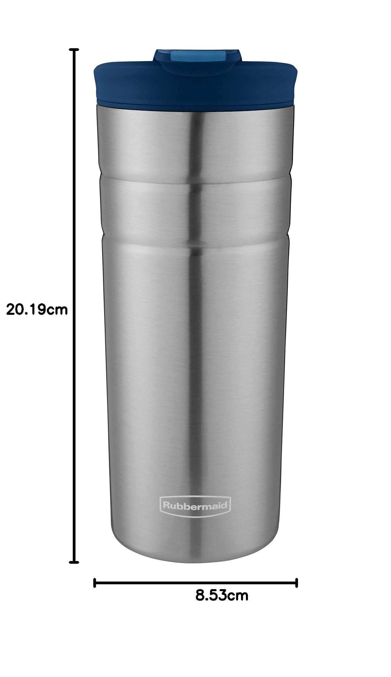 Rubbermaid Leak Proof Flip Lid Thermal Bottle, 16 oz., Nautical